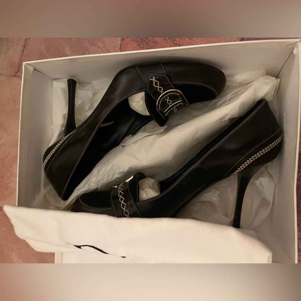 Dior Large CD Schoolgirl Loafer Pumps 🖤 Size 8 1/2 - Picture 9 of 12
